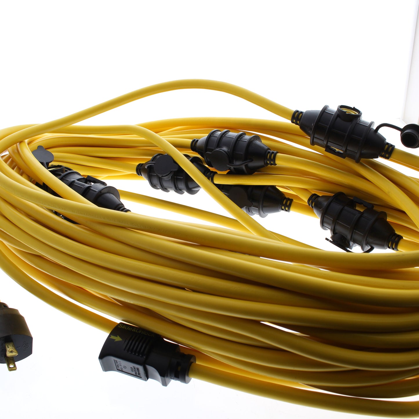 Hubbell Temporary HBLREP182S100 LED Light String Cord 100 Ft 18/2 10 Base