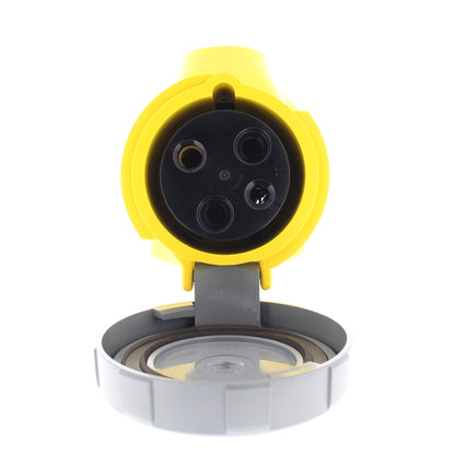 Hubbell Watertight IEC Pin & Sleeve Connector Female Plug 60A 125VAC HBLS360C4W