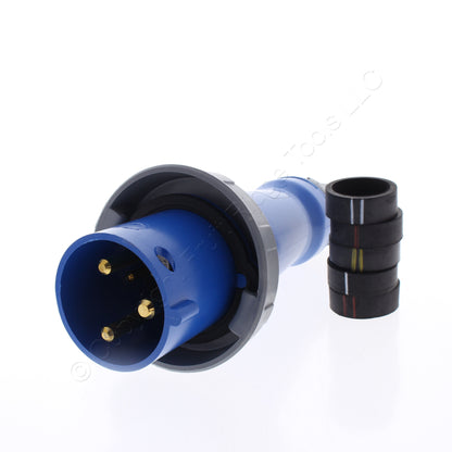 Hubbell HBLS360P6WP Watertight IEC 60A Pin & Sleeve Plug Pilot Pin 2P3W 250VAC