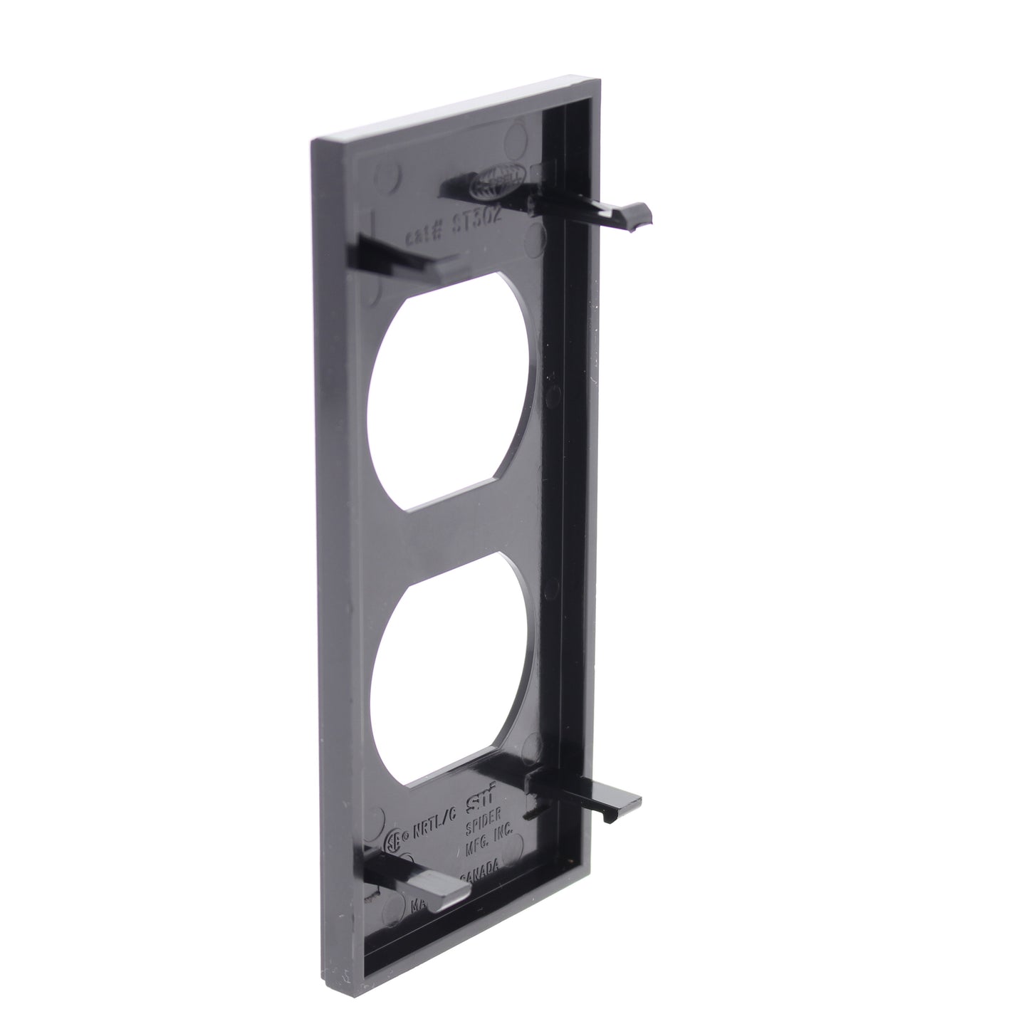 Hubbell HBLST302BK Black 1-Gang Snap-In Duplex Outlet Standard Wallplate Cover