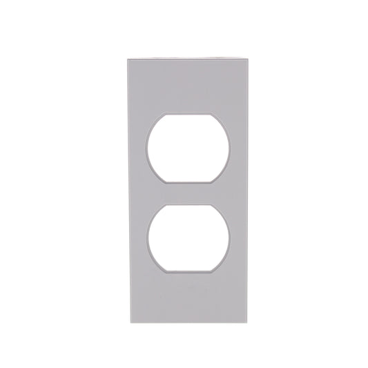 Hubbell HBLST302GY Gray 1-Gang Duplex Outlet PVC Rigid Custom Wallplate Cover