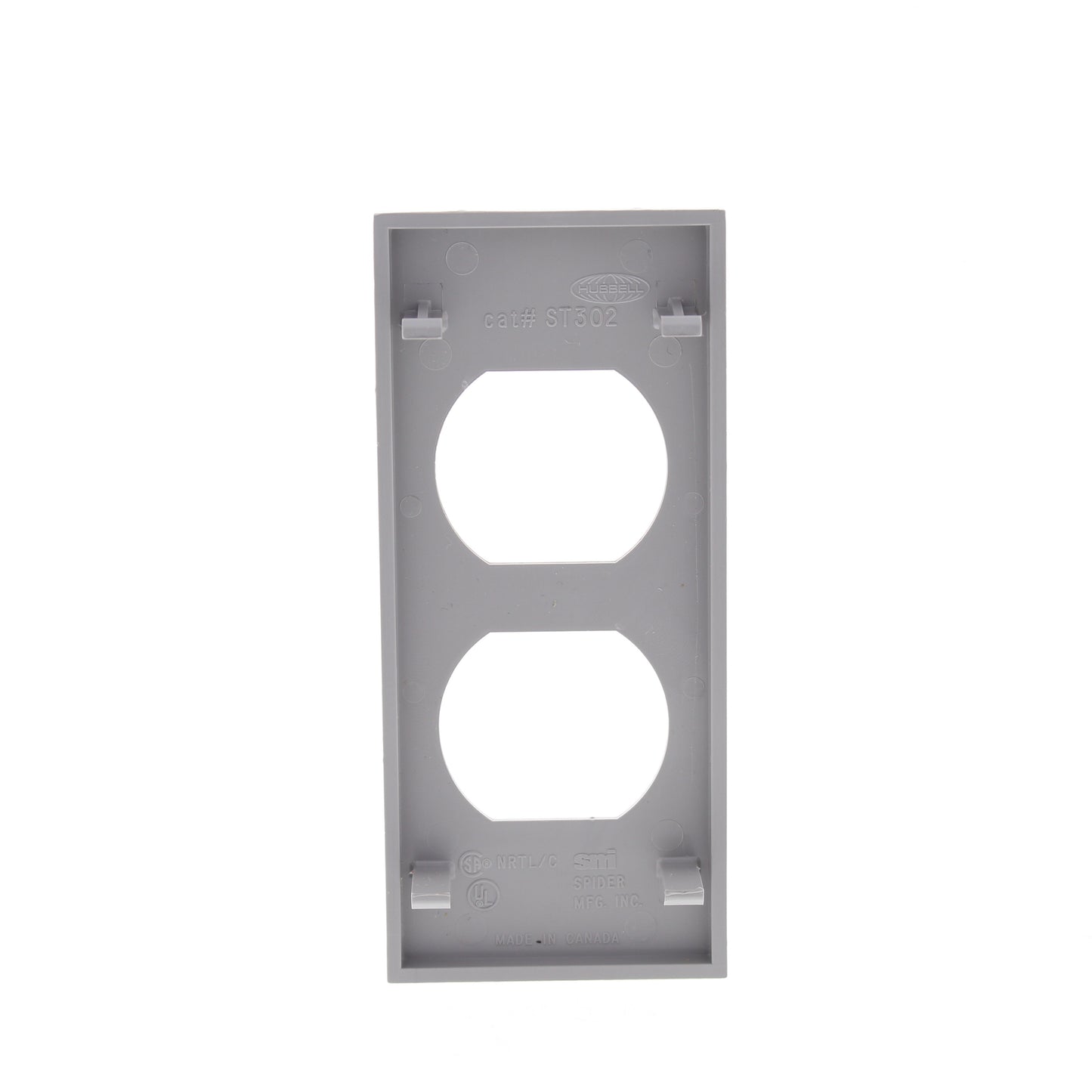 Hubbell HBLST302GY Gray 1-Gang Duplex Outlet PVC Rigid Custom Wallplate Cover