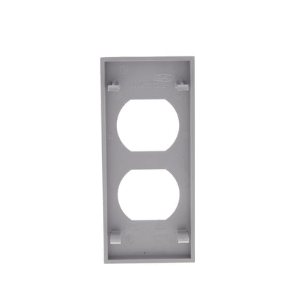 Hubbell HBLST302GY Gray 1-Gang Duplex Outlet PVC Rigid Custom Wallplate Cover