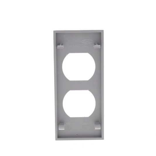 Hubbell HBLST302GY Gray 1-Gang Duplex Outlet PVC Rigid Custom Wallplate Cover