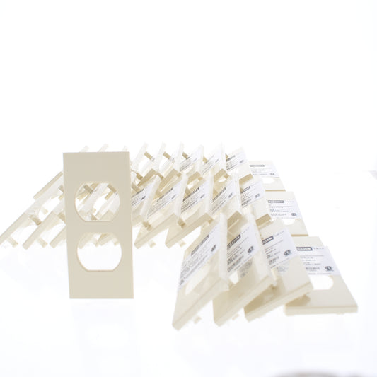 Hubbell HBLST302I Ivory 1-Gang Duplex PVC Rigid Custom Wallplate Cover 25-pack