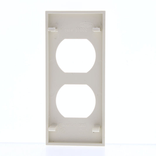 Hubbell HBLST302I Ivory 1-Gang Duplex Outlet PVC Rigid Custom Wallplate Cover