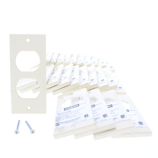 Hubbell HBLST302SI Ivory 1-Gang Duplex PVC Rigid Custom Wallplate Cover 25-pack
