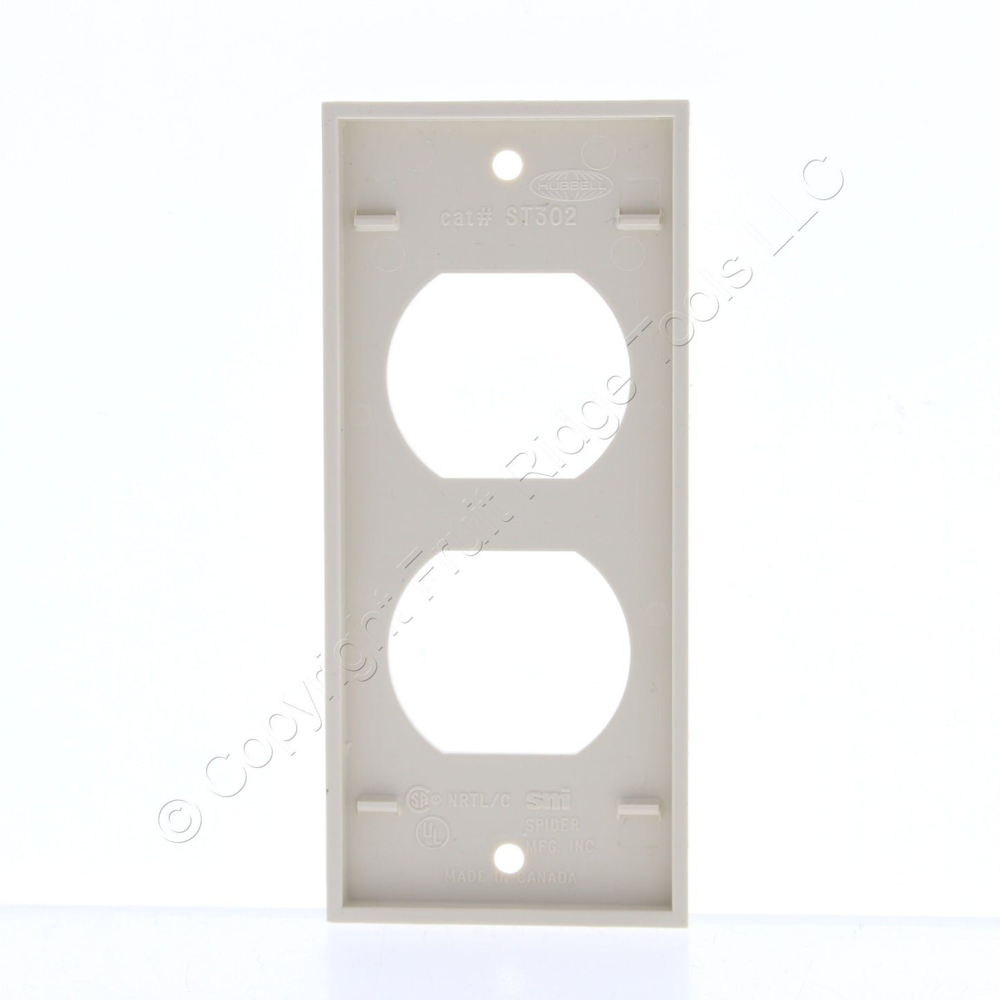 Hubbell HBLST302SI Ivory 1-Gang Duplex Outlet PVC Rigid Custom Wallplate Cover