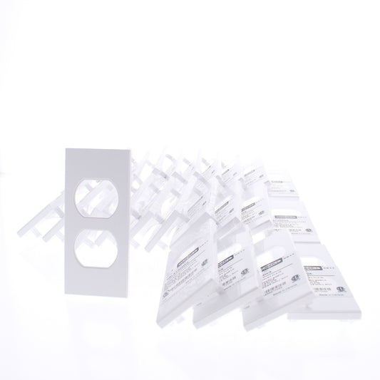 Hubbell HBLST302WA White 1-Gang Duplex PVC Rigid Custom Wallplate Cover 25-pack