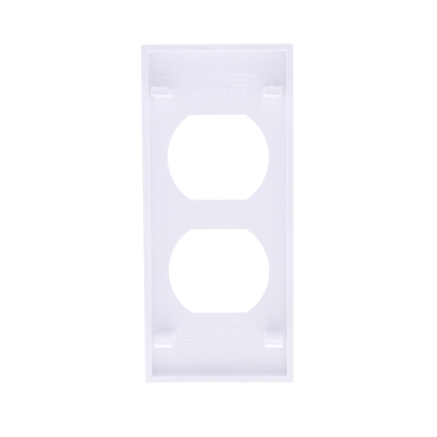Hubbell HBLST302WA White 1-Gang Duplex PVC Rigid Custom Wallplate Cover 25-pack