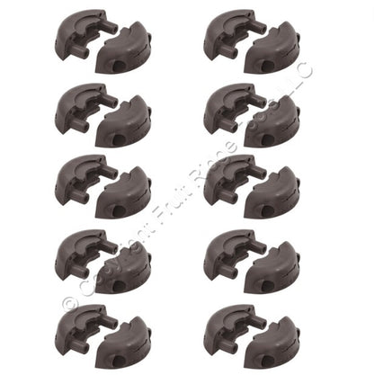 10 Hubbell Brown Cord Clamps for 3-Wire Twist Lock Plugs/Connectors HBLTL2CCBR