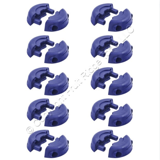10 Hubbell Dark Blue Cord Clamps for 3-Wire Twist Lock Plugs/Connectors