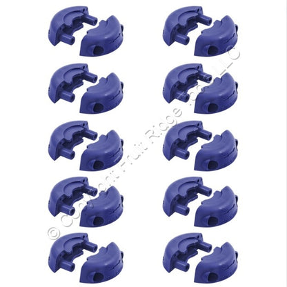 10 Hubbell Dark Blue Cord Clamps for 3-Wire Twist Lock Plugs/Connectors