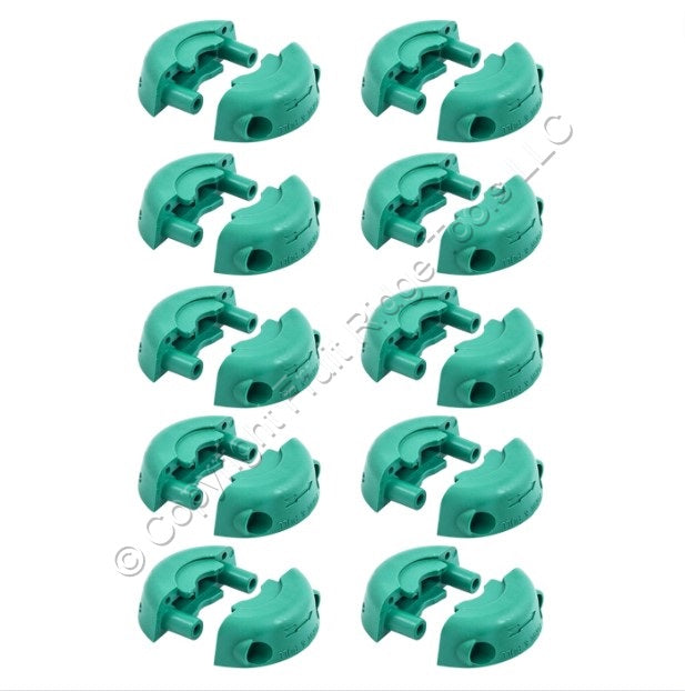 10 Hubbell Teal Cord Clamps for 3-Wire Twist Lock Plugs/Connectors HBLTL2CCTL