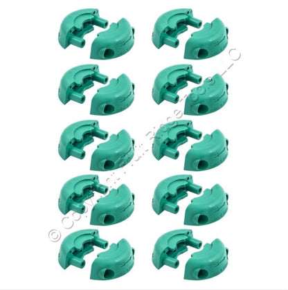 10 Hubbell Teal Cord Clamps for 3-Wire Twist Lock Plugs/Connectors HBLTL2CCTL