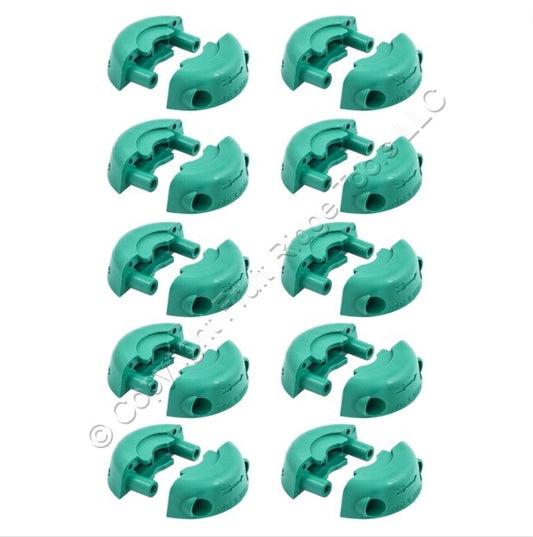 10 Hubbell Teal Cord Clamps for 3-Wire Twist Lock Plugs/Connectors HBLTL2CCTL