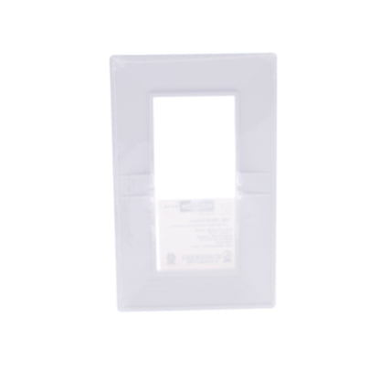 Hubbell HBLTRIM1WWA White 1-Gang Plastic Standard Wallplate Box Trim 6.75 x 4.25