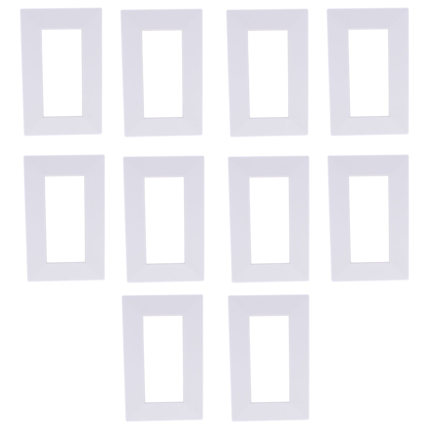 Hubbell HBLTRIM1WWA White Plastic Custom 6.75" Wallbox Trim Wallplates 10-pack