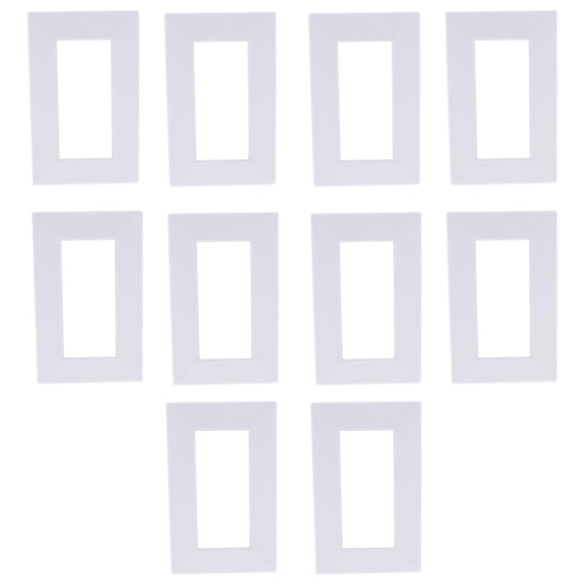 Hubbell HBLTRIM1WWA White Plastic Custom 6.75" Wallbox Trim Wallplates 10-pack