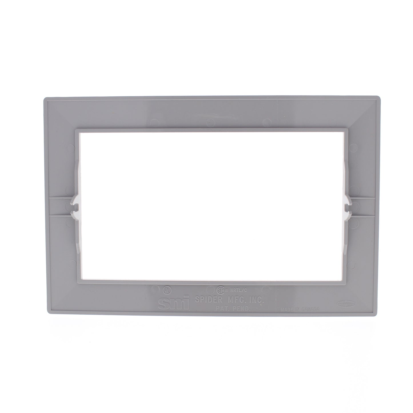 Hubbell HBLTRIM4WGY Gray 4-Gang Custom Plastic Standard Wallplate Cover 10-pack