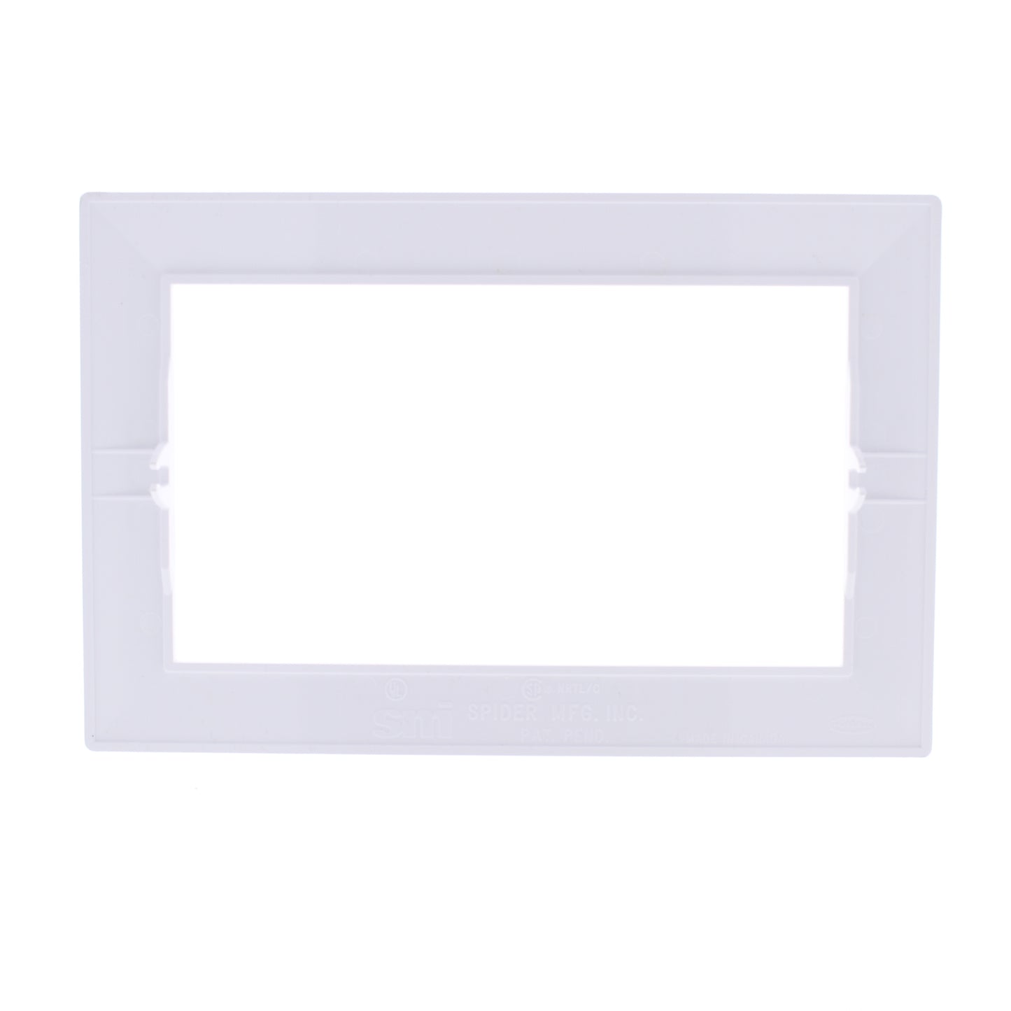 Hubbell HBLTRIM4WWA White 4-Gang Plastic Standard Wallplate Box Trim 6.75 x 5.26