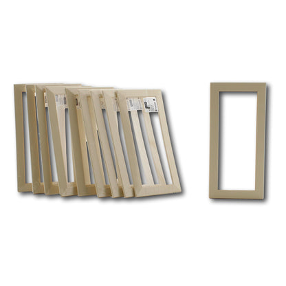 Hubbell HBLTRIM6WI Ivory 6-Gang Custom Plastic Standard Wallplate Cover 10-pack