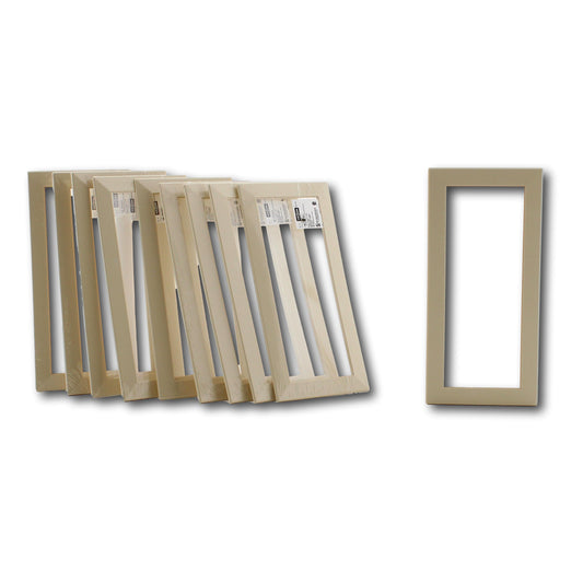 Hubbell HBLTRIM6WI Ivory 6-Gang Custom Plastic Standard Wallplate Cover 10-pack