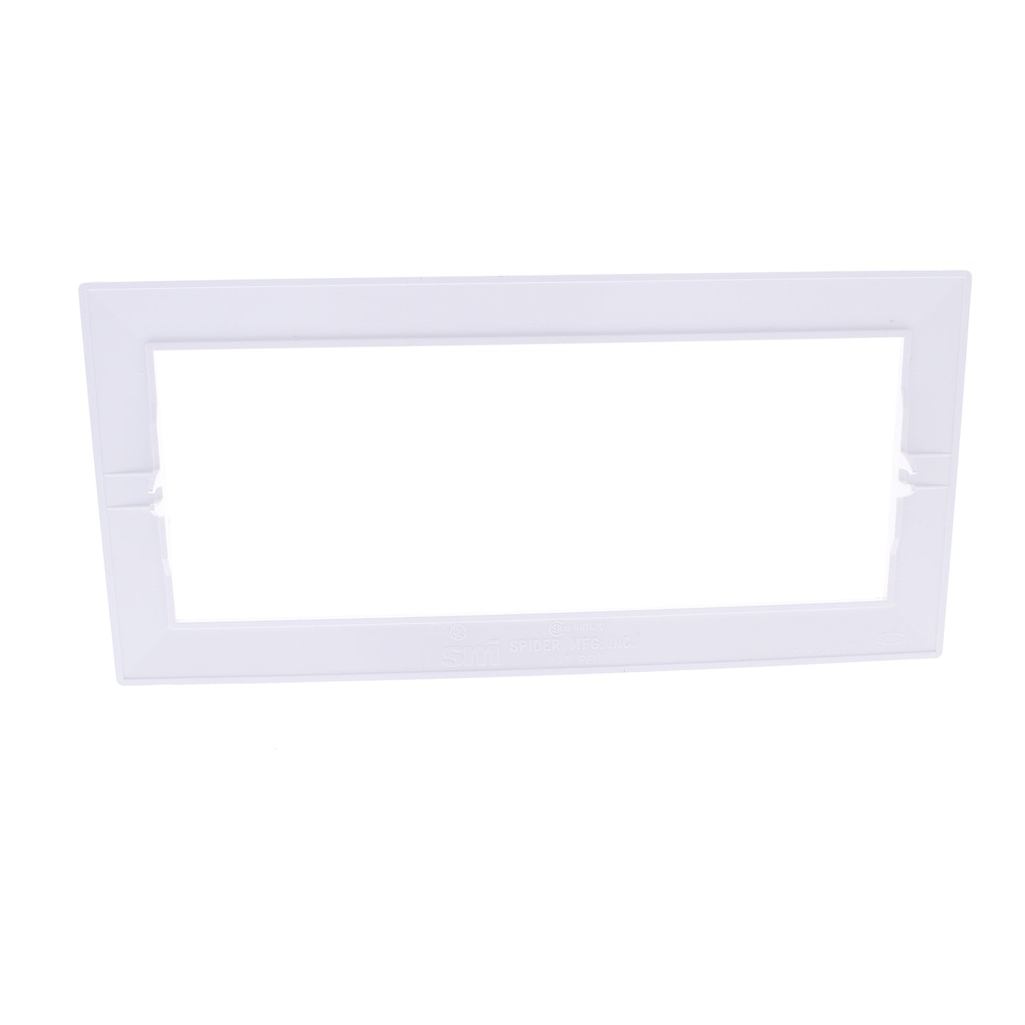 Hubbell HBLTRIM6WWA White 6-Gang Plastic Standard Wallplate Box Trim 6.75 x13.25