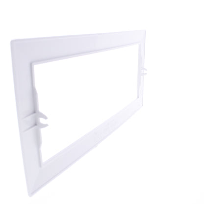 Hubbell HBLTRIM6WWA White 6-Gang Plastic Standard Wallplate Box Trim 6.75 x13.25