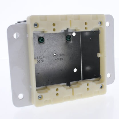 Hubbell Multi-Connect 2-Gang Recessed Electrical Wallbox for Drywall HBLWSCS2A