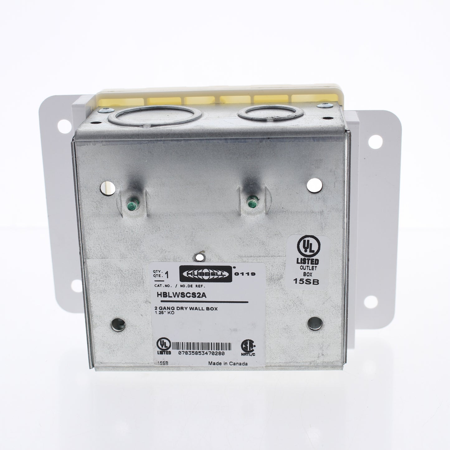 Hubbell Multi-Connect 2-Gang Recessed Electrical Wallbox for Drywall HBLWSCS2A