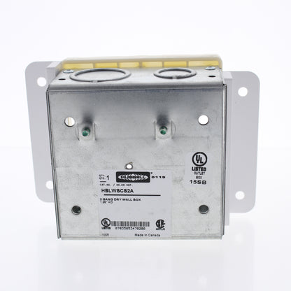 Hubbell Multi-Connect 2-Gang Recessed Electrical Wallbox for Drywall HBLWSCS2A