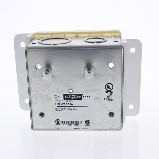 Hubbell Multi-Connect 2-Gang Recessed Electrical Wallbox for Drywall HBLWSCS2A