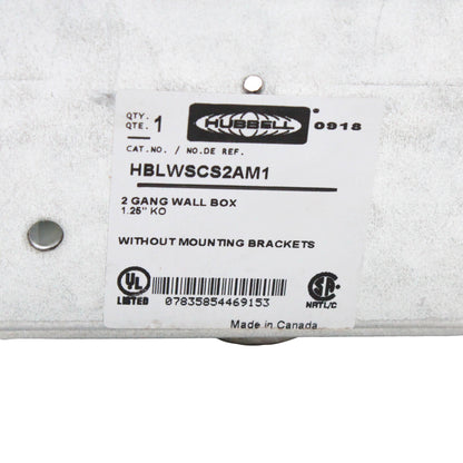 Hubbell Multi-Connect 2-Gang Recessed Electrical Wallbox for Drywall HBLWSCS2AM1