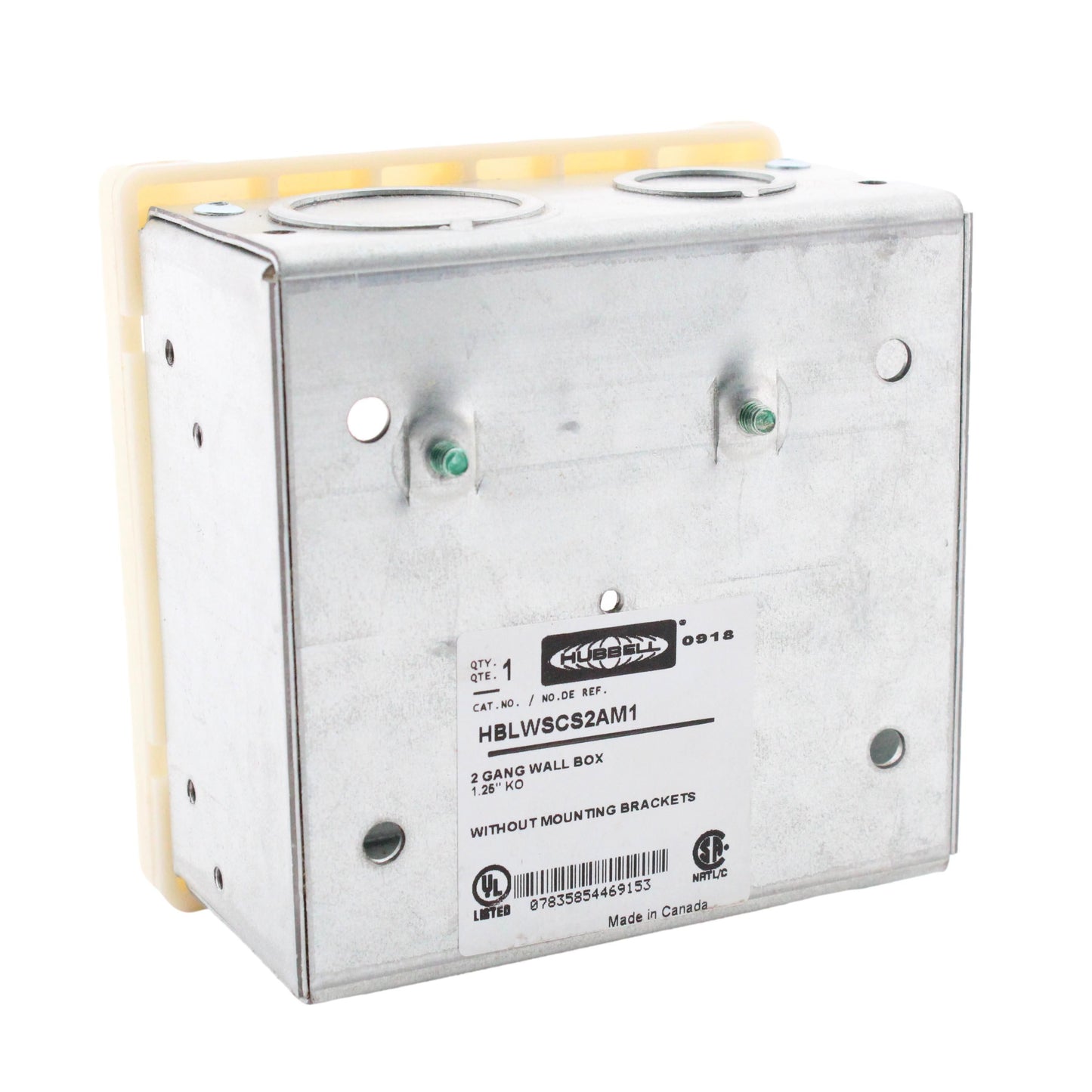 Hubbell Multi-Connect 2-Gang Recessed Electrical Wallbox for Drywall HBLWSCS2AM1
