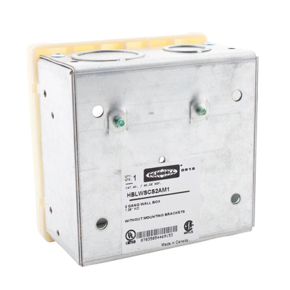 Hubbell Multi-Connect 2-Gang Recessed Electrical Wallbox for Drywall HBLWSCS2AM1