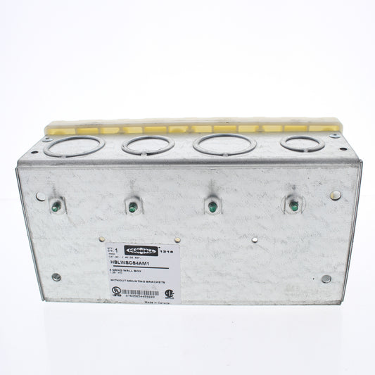 Hubbell Multi-Connect 4-Gang Recessed Electrical Wallbox for Drywall HBLWSCS4AM1