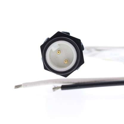 Hubbell Mini-Quick Male Straight Receptacle 2P2W 16AWG Quick-Connect HBNS02501