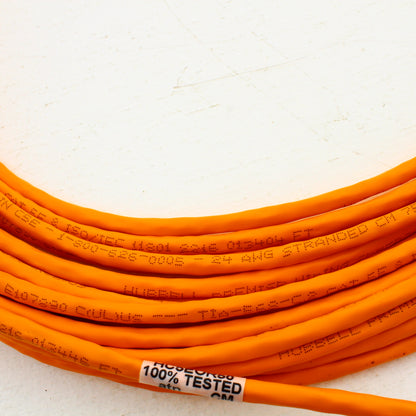 Hubbell HC5EOR50 Cat5e Orange 50ft Patch Cord Ethernet Cable Data Center Network