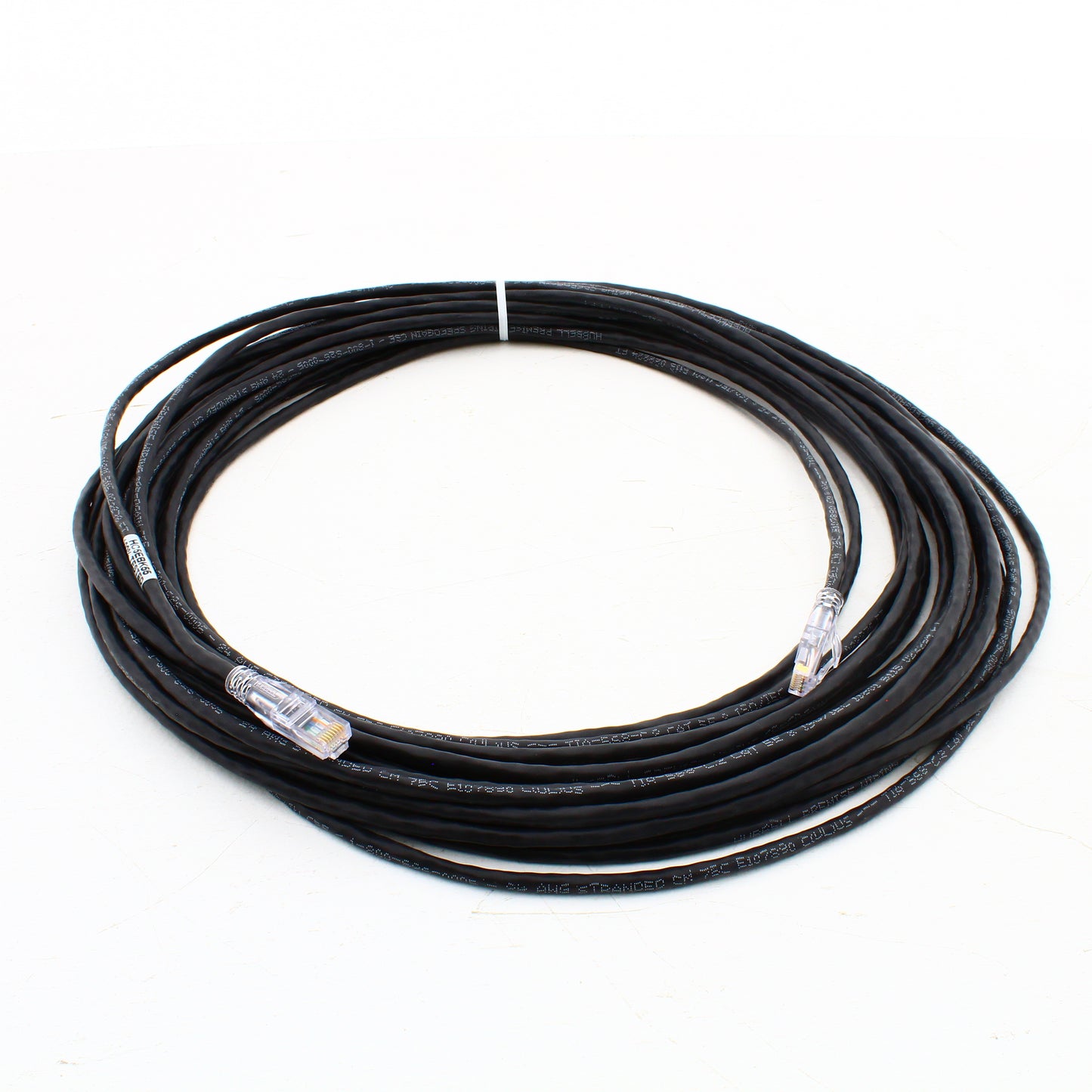Hubbell Patch Cord Cat 5e Black 55 Ft LAN Ethernet Network Cable HC5EBK55