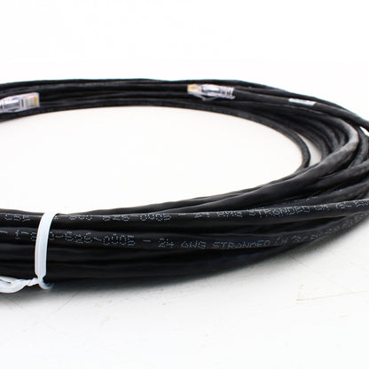Hubbell Patch Cord Cat 5e Black 55 Ft LAN Ethernet Network Cable HC5EBK55