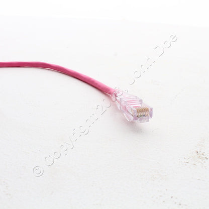 Hubbell HC5EPK01 Cat5e Pink 1ft Ethernet Patch Cord Cable Data Center Network