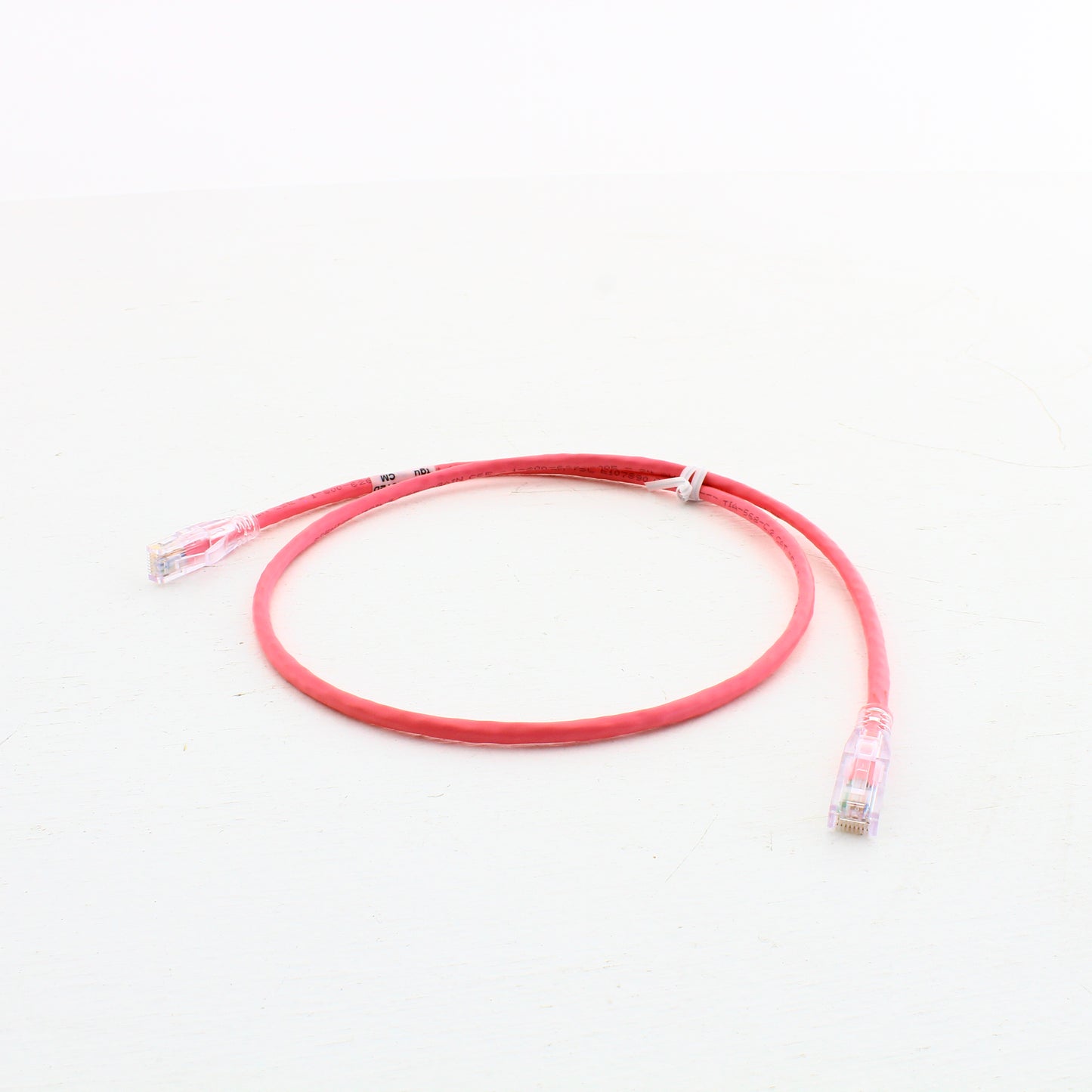 Hubbell Crossover Patch Cord Cat 5e Pink 3 Ft Ethernet Network Cable HC5EPK03C04