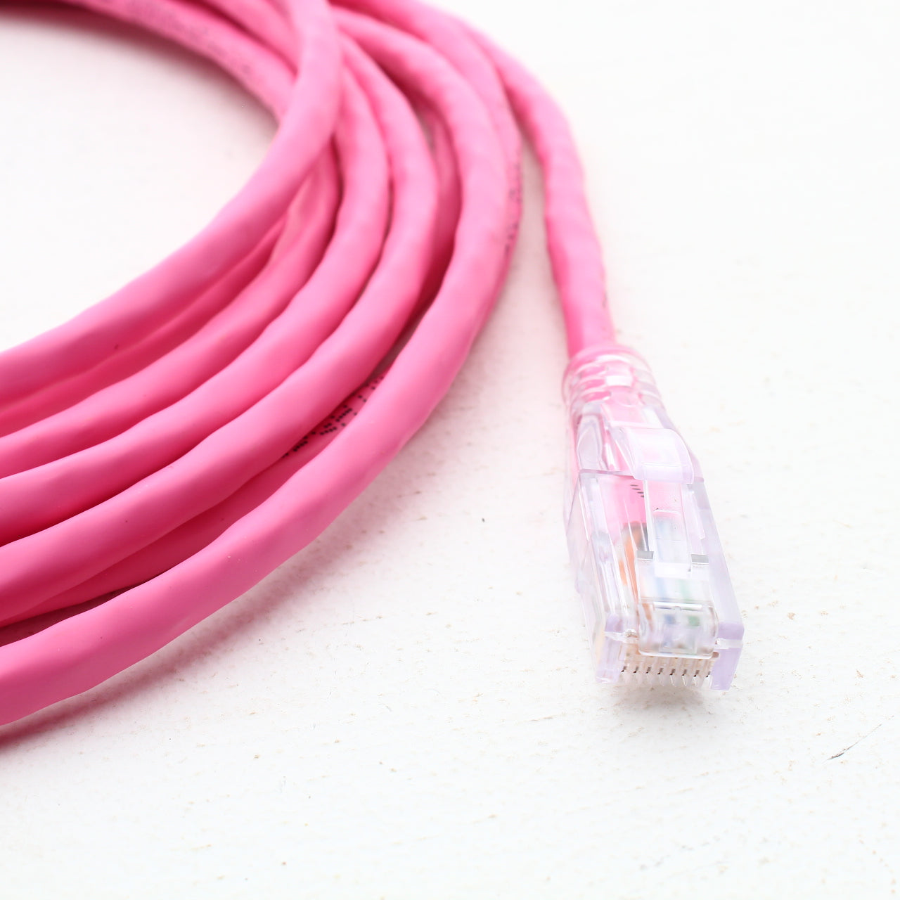 Hubbell Patch Cord Cat 5e Pink 15 Ft LAN Ethernet Network Cable HC5EPK15
