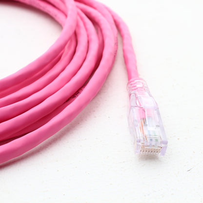Hubbell Patch Cord Cat 5e Pink 15 Ft LAN Ethernet Network Cable HC5EPK15