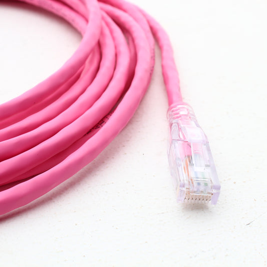 Hubbell Patch Cord Cat 5e Pink 15 Ft LAN Ethernet Network Cable HC5EPK15