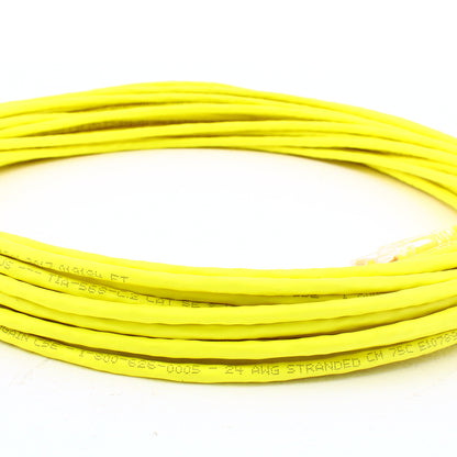 Hubbell Patch Cord Cat 5e Yellow 70 Ft LAN Ethernet Network Cable HC5EY70