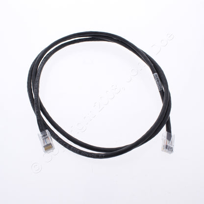 Hubbell HC6BK05NB Black 5ft Ethernet Patch Cord Cat6 Cable Data Network Noboots