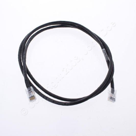 Hubbell HC6BK05NB Black 5ft Ethernet Patch Cord Cat6 Cable Data Network Noboots