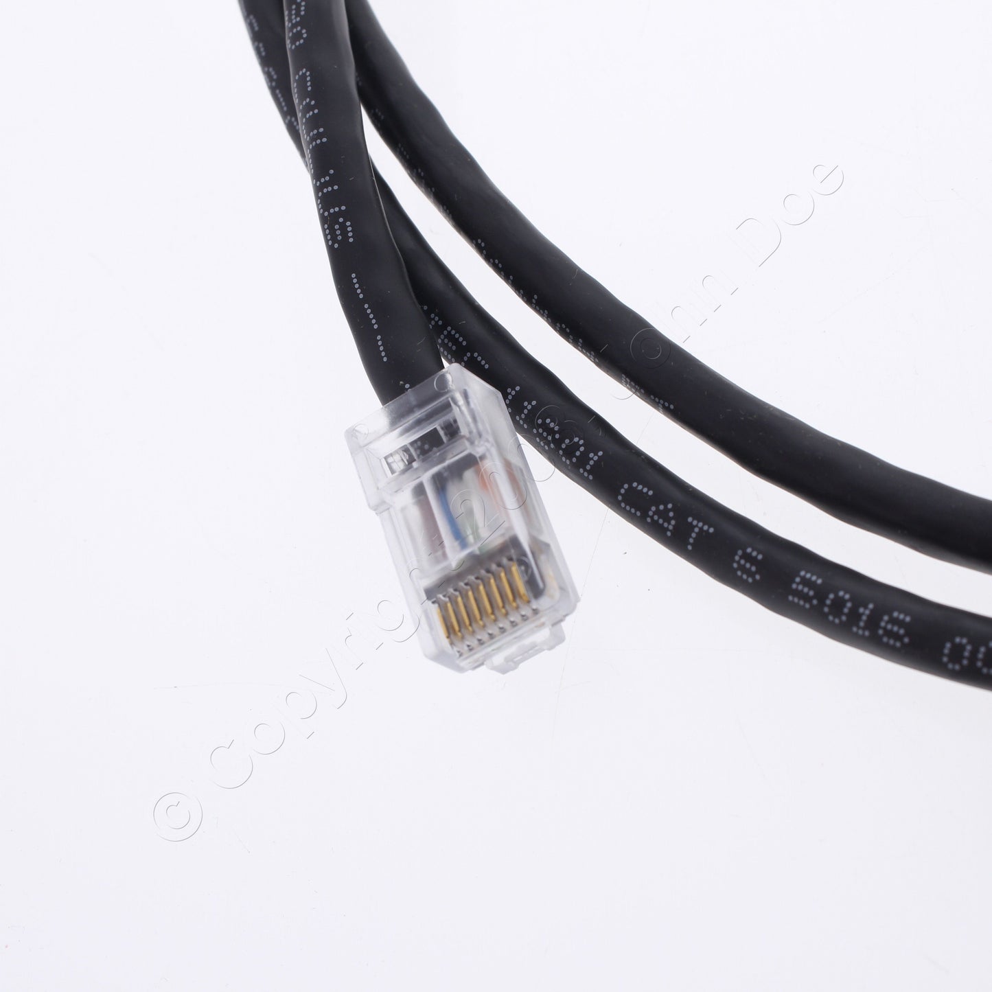 Hubbell HC6BK05NB Black 5ft Ethernet Patch Cord Cat6 Cable Data Network Noboots